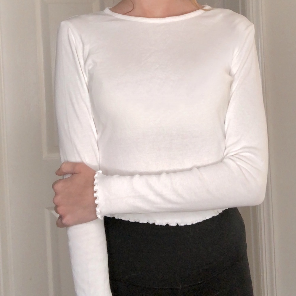 Topshop Cropped Long Sleeve